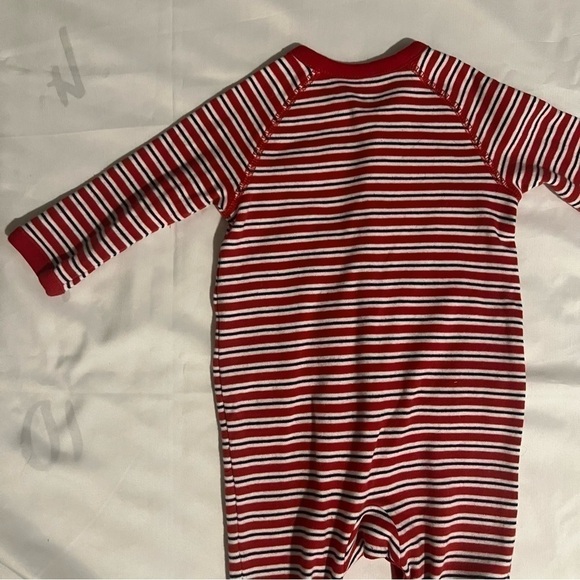 Ralph Lauren Long Sleeve Striped Footed Coverall in Red Multi Size 6 Months - Picture 12 of 15